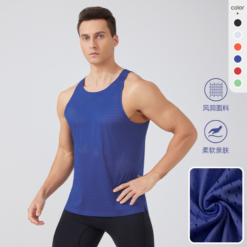 เสื้อกล้ามผู้ชาย Bx26130 สำหรับมาราธอนและวิ่งออกกำลังกาย ออกแบบมาเพื่อระบายอากาศได้ดีและสวมใส่สบายในฤดูร้อน
