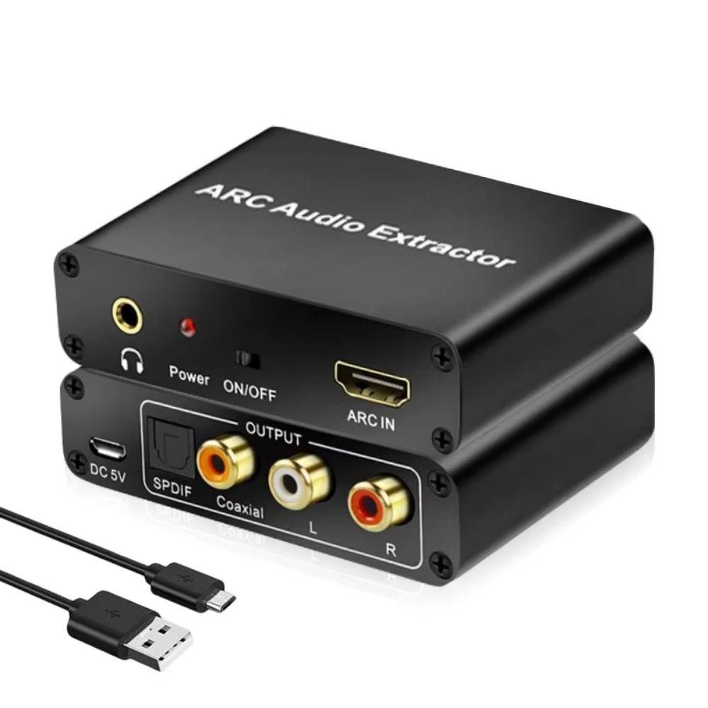 อะแดปเตอร์แปลงเสียงความละเอียดสูง HDMI ไฟเบอร์/แปลงเสียงอะนาล็อกโคแอกเซียล ส่วนโค้ง