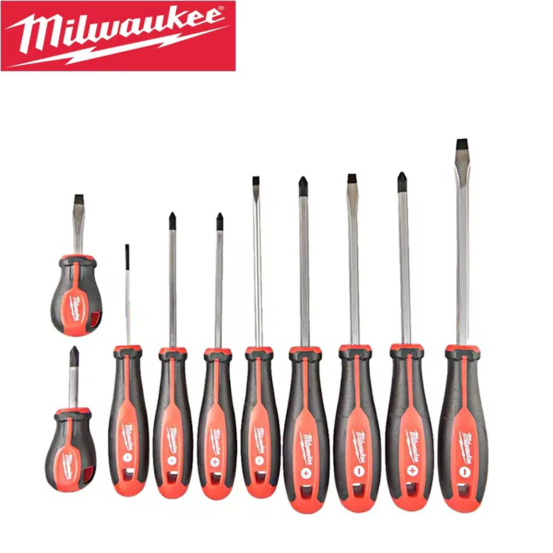 Milwaukee 4932471808 10 ชิ้นไขควง Tri-Lobe มัลติฟังก์ชั่นปลายแม่เหล็กไขควงทนทานอุปกรณ์เสริมเครื่องมือไฟฟ้า