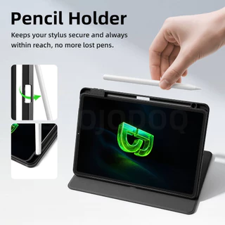 GOOJODOQ เคสแท็บเล็ตสําหรับ Xiaomi 5/5pro 6/6pro 7/7pro/8 ความสูงสองระดับ 720°นอนอัตโนมัติแบบหมุนได้