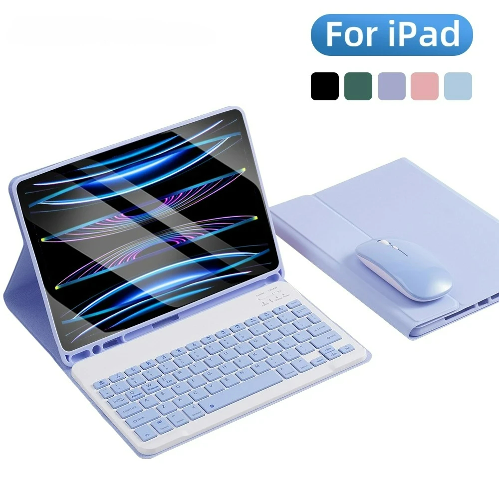 กรณีคีย์บอร์ดสําหรับ Samsung Galaxy Tab S10 FE / S9 FE / S6 Lite / A9 + แม่เหล็กที่ถอดออกได้ไร้สายบล