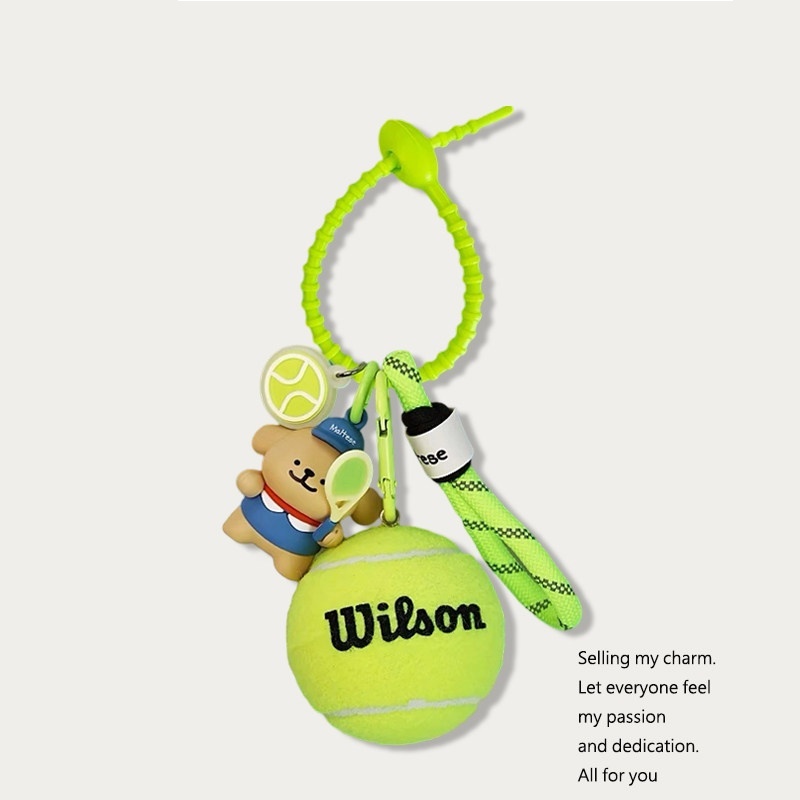 จี้กระเป๋าเป้ Wilson สไตล์ใหม่ สำหรับกีฬาเทนนิสและการเดินเล่นสุนัข