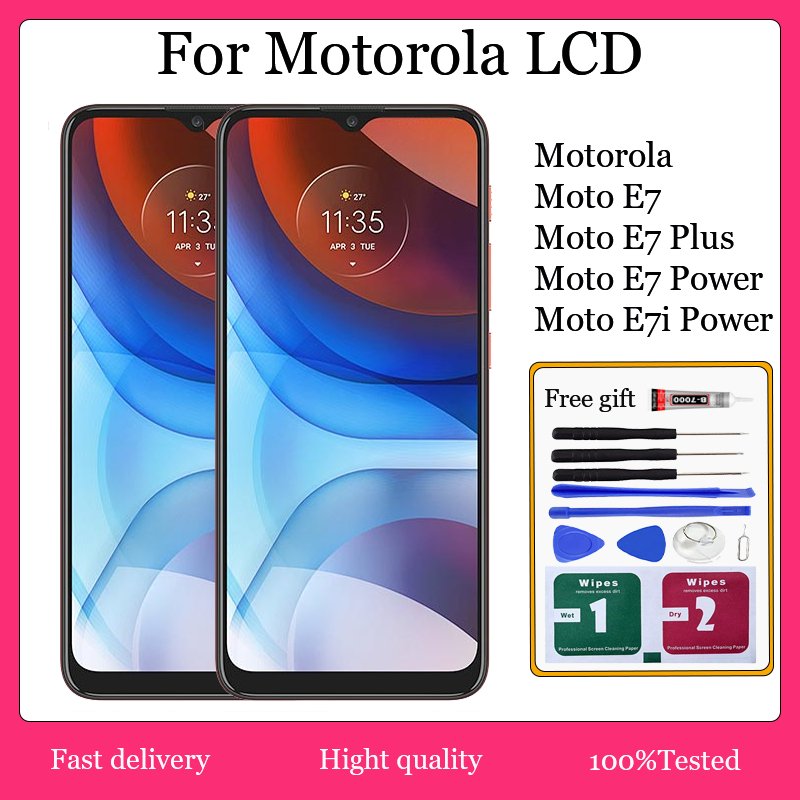 ต้นฉบับสําหรับ Motorola Moto E7/E7 Plus / E7 Power / E7i Power จอแสดงผล LCD หน้าจอสัมผัสเปลี่ยน