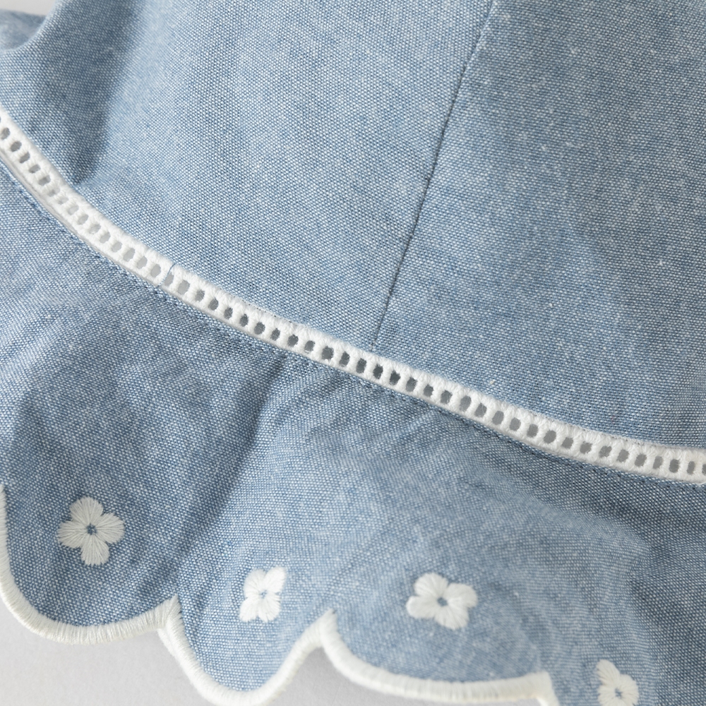 Dave Bella หมวกกันแดด บักเก็ต เด็กหญิง 100% cotton แต่งโบว์ หมวกน่ารัก ยีนส์ ฤดูร้อน DB2261712 ราคา ถูกที่สุด ดีลบีเคเค แกลเลอรีภาพที่ 3