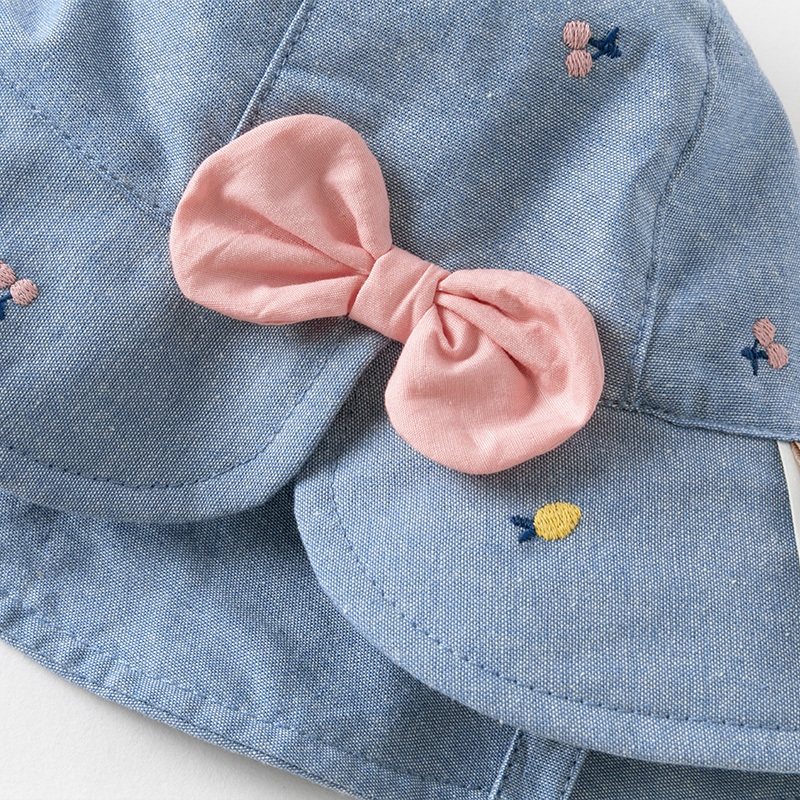 Dave Bella หมวกกันแดด บักเก็ต เด็กหญิง 100% cotton แต่งโบว์ หมวกน่ารัก ยีนส์ ฤดูร้อน DB2261712 ราคา ถูกที่สุด ดีลบีเคเค แกลเลอรีภาพที่ 9