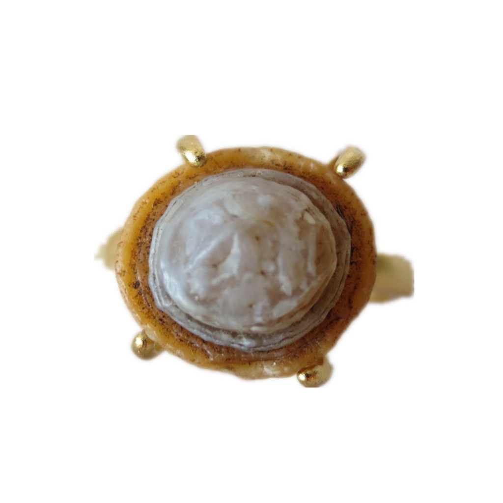 R035 Alxa.eye Stone.colorful Agate.gobi Stone หินหยาบ.strange Agate.ring.