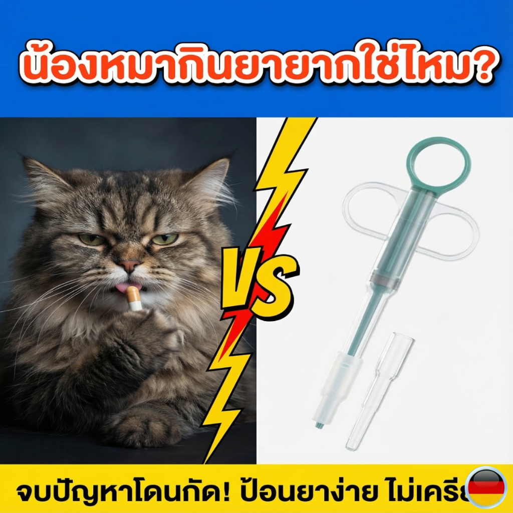 PetClear ไซริงค์ป้อนนมแมวแรกเ อุปกรณ์ดูแลสัตว์เลี้ยง ที่ป้อนยาน้ำและยาเม็ดสัตว์เลี้ยง ไซริงค์ 2 in 1