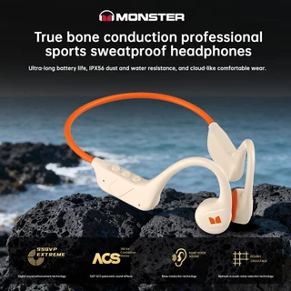 Monster XB01 หูฟังแบบ Bone Conduction หูฟังไร้สาย พร้อมบลูทูธ 6.0 IP56 กันน้ำ HD Calls สำหรับเล่นกีฬา