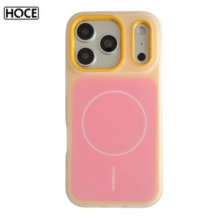 HOCE 2in1 ที่ถอดออกได้ TPU เคสโทรศัพท์แม่เหล็กสําหรับ Iphone 17 16 15 13 14 12 Pro Max Jelly กรณี
