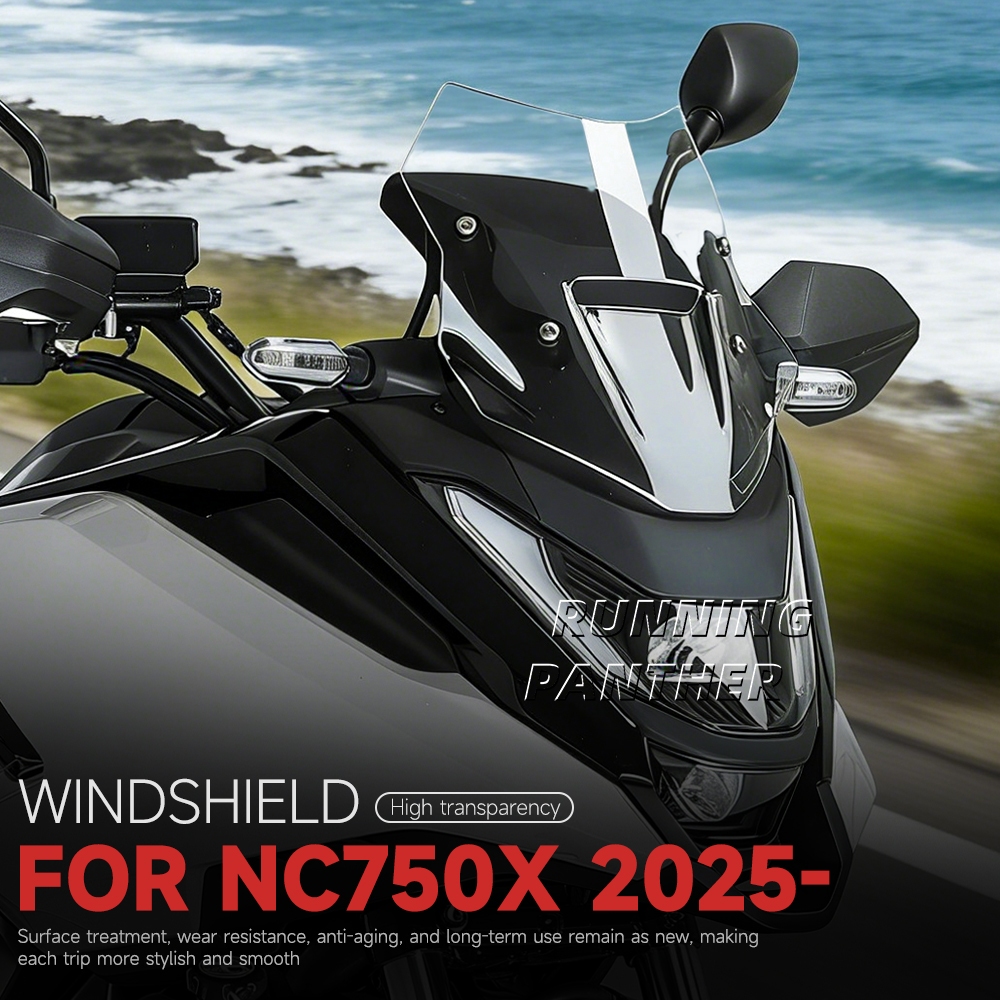 รถจักรยานยนต์สําหรับ HONDA NC750 X 2025 2026 Deflector กระจก Wind Deflector NC 750 X หน้าจอลม NC750X