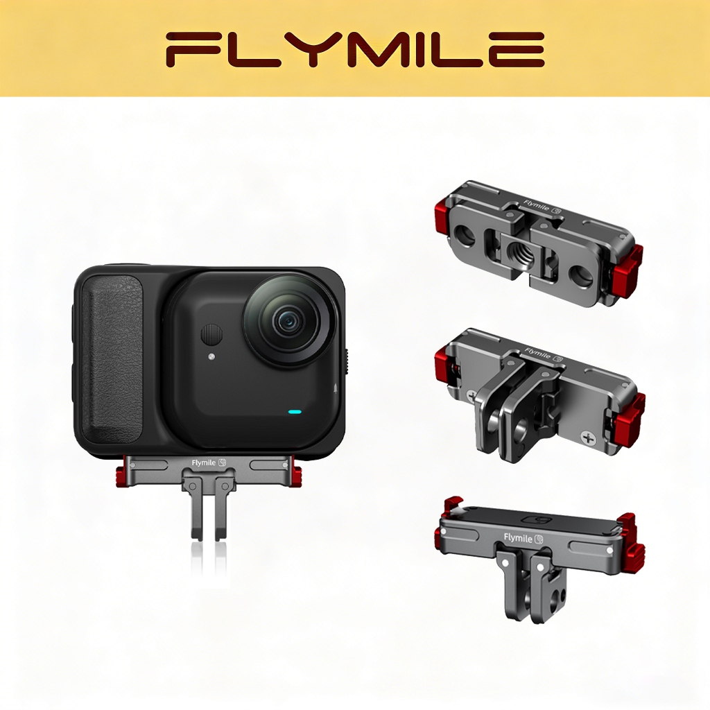 Flymile Magnetic Quick Release Mount สําหรับกล้อง Insta360 Go Ultra, ฐานอะแดปเตอร์, อุปกรณ์เสริม Go Ultra