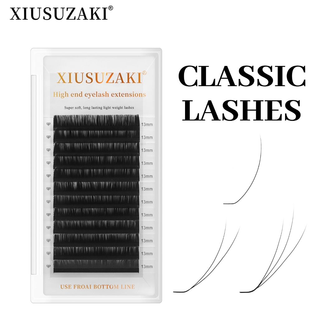 XIUSUZAKI ใหม่ 2D/3D คลาสสิกต่อขนตามืออาชีพปริมาณขนตาปลอมผู้จัดจําหน่าย