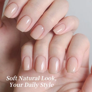 BORN PRETTY 15ml Jelly Jade Nude สีชมพูเจลยาทาเล็บธรรมชาติสีชมพูโปร่งแสงสี LED UV Gel Soak Off สําหรับ Home Salon Nail Art DIY