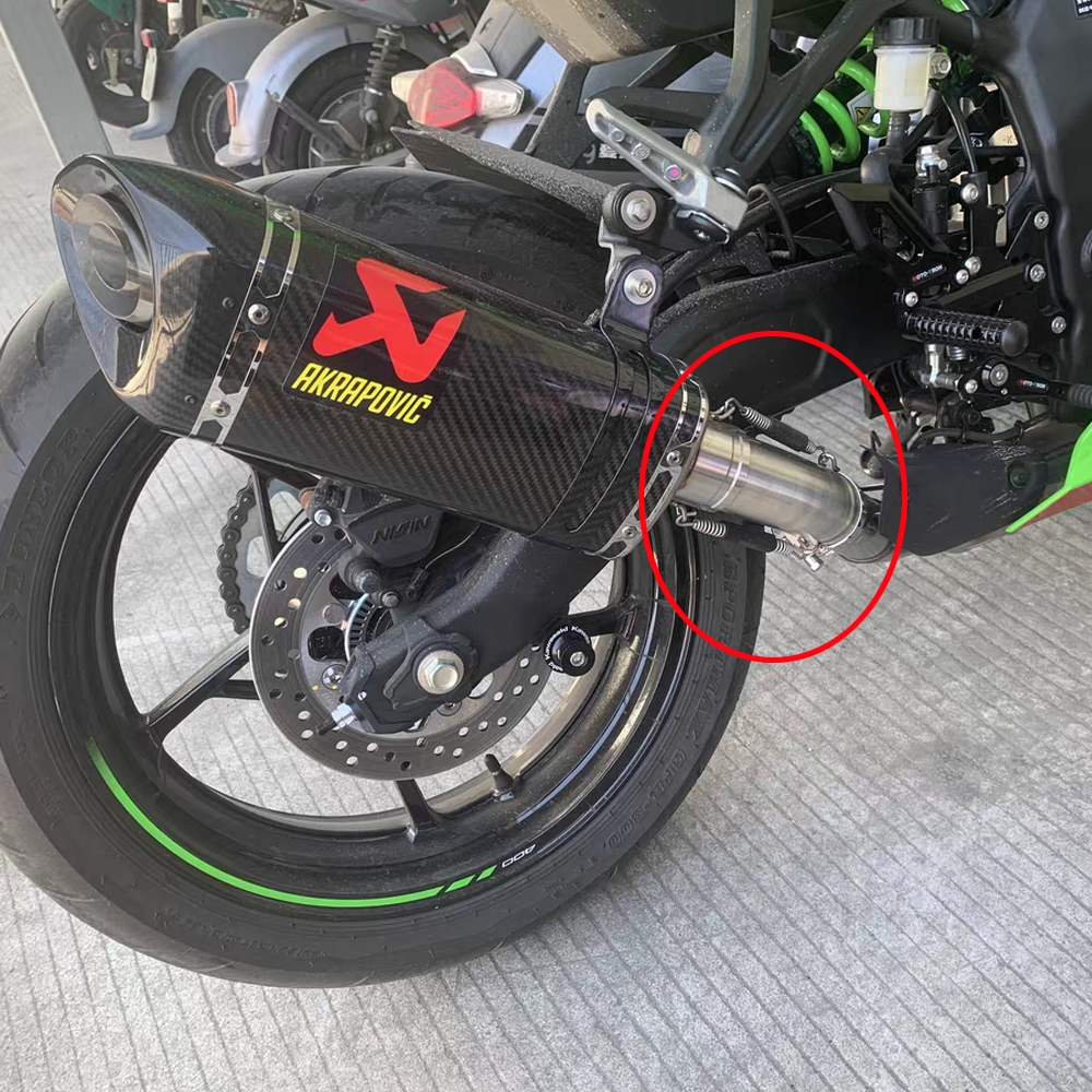มอเตอร์ไอเสียระบบการปรับเปลี่ยน Slip-on กลางท่อ Fitment สําหรับ ZX4R ZX4RR ZX25R ZX25RR