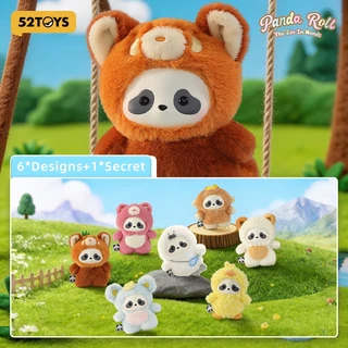52TOYS Panda Roll The Zoo In Hands Series Plush Keychain Blind Box Figure Toy