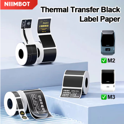 ม้วนฉลากถ่ายโอนความร้อนเดิม NIIMBOT เหมาะสําหรับ niimbot M2 (ไม่เหมาะสําหรับรุ่นอื่น)