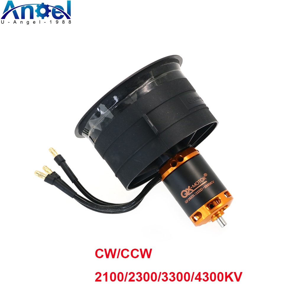 QX-MOTOR QF2822 64 มม.12-ใบมีดในตัวพัดลมท่อ 2100KV 2300KV 3300KV 3800KV 4300KV มอเตอร์ไร้แปรงสําหรับ