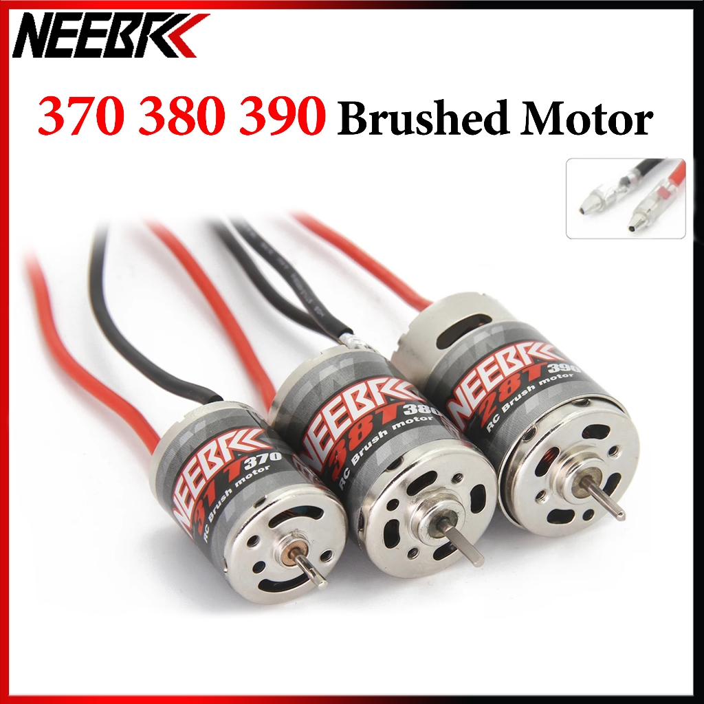 NEEBRC 370 380 390 แปรงมอเตอร์ 7.2V สําหรับ 1/10 1/12 1/14 1/16 1/24 RC รถ CRAWLER AXIAL SCX24 B17 TAM54393 TRX 7075 อะไหล่