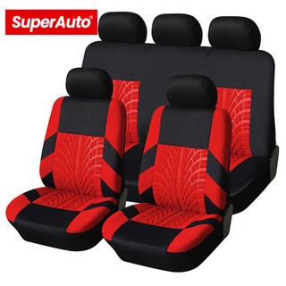 SuperAuto Car Seat Covers Full Set Car Seat Protector Universal Fit Most Cars Tire Pattern