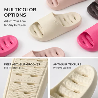 UTUNE รองเท้าแตะรองรับอุ้งเท้า EVA กันลื่นสำหรับห้องน้ำ แบบระบายน้ำดี แห้งไว น้ำหนักเบา ไม่อับชื้น ใส่สบาย เหมาะสำหรับใช้ในบ้านและอาบน้ำ รองรับคนเท้าแบน