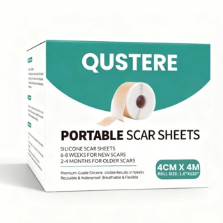 QUSTERE แผ่นแปะแผลเป็นแบบใช้ซ้ําได้ | แผ่นเจลซิลิโคน | ครอบค…
