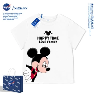 NASA เสื้อยืดเด็ก มิกกี้ มินนี่ลายการ์ตูน ผ้าฝ้าย 100% นุ่มสบาย ใส่ได้ทั้งเด็กชาย-หญิงอายุ 1-12 ปี
