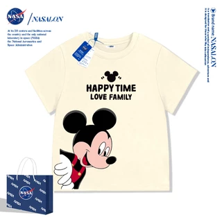 NASA เสื้อยืดเด็ก มิกกี้ มินนี่ลายการ์ตูน ผ้าฝ้าย 100% นุ่มสบาย ใส่ได้ทั้งเด็กชาย-หญิงอายุ 1-12 ปี