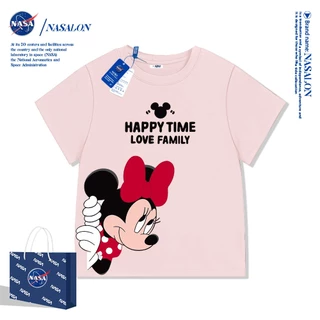 NASA เสื้อยืดเด็ก มิกกี้ มินนี่ลายการ์ตูน ผ้าฝ้าย 100% นุ่มสบาย ใส่ได้ทั้งเด็กชาย-หญิงอายุ 1-12 ปี