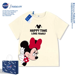 NASA เสื้อยืดเด็ก มิกกี้ มินนี่ลายการ์ตูน ผ้าฝ้าย 100% นุ่มสบาย ใส่ได้ทั้งเด็กชาย-หญิงอายุ 1-12 ปี