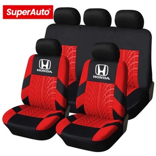 SuperAuto Car Seat Covers For Honda Full Set Car Seat Protector Tire Pattern