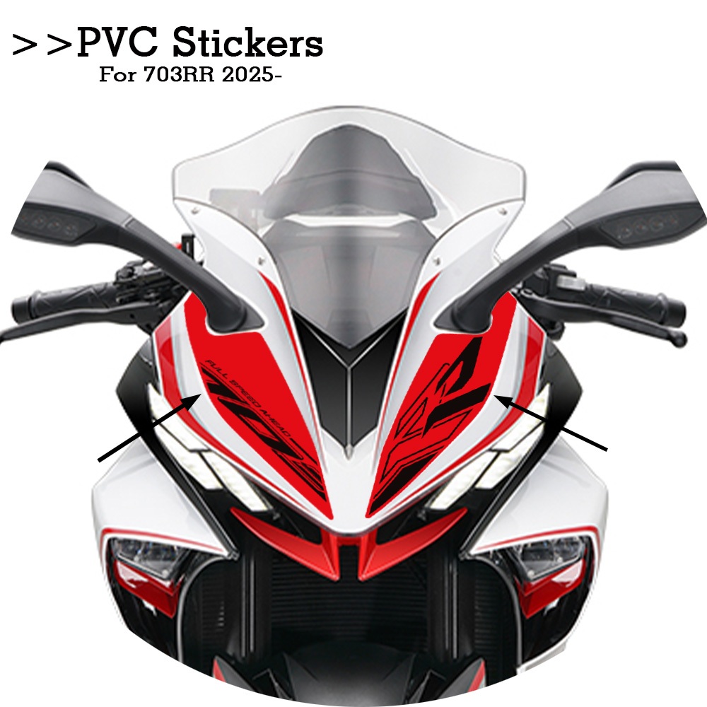 2025 2026 สําหรับ Zontes 703RR 703 RR ถัง Pad ด้านหน้า Fender Headstock ป้องกันสติกเกอร์ Decals