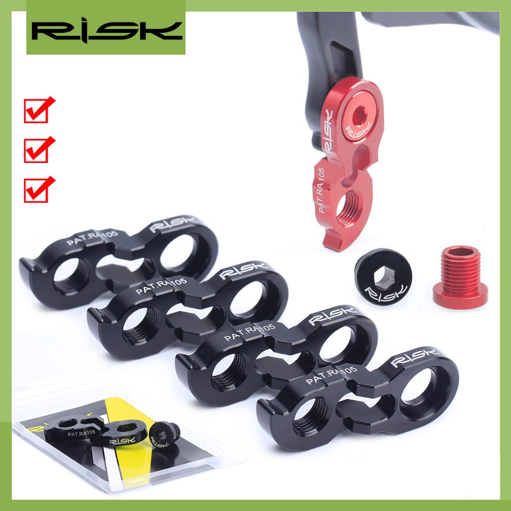 RISK Mountain/Road Bike Frame Dropout Extender Cassette ด้านหลัง Derailleur Mount Adapter 40T/42T/46T