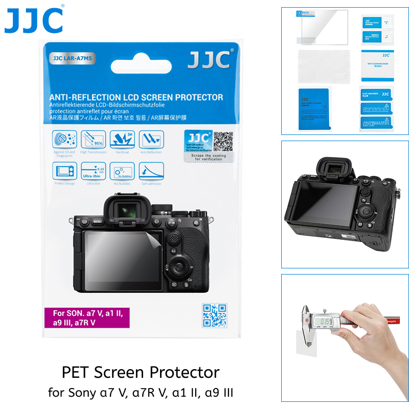 JJC AR ป้องกันหน้าจอสําหรับ Sony a7 V A7V A7M5 a7R V A7R5 a1 II a9 III ‌A9M3 กล้อง ILCE-7M5,ฟิล์ม PE