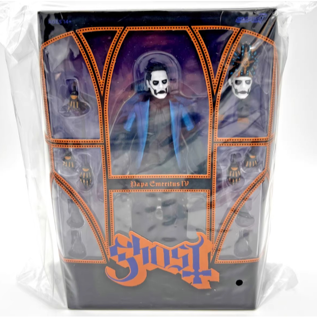 Super7 Papa Emeritus IV Rock Band Ghost Band Ghost King III ฟิกเกอร์แบบประกบขนาด 7 นิ้ว