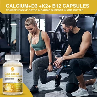 แคลเซียม D3+K2+B12 แคปซูล วิตามิน D3 วิตามิน K2 วิตามิน B12,