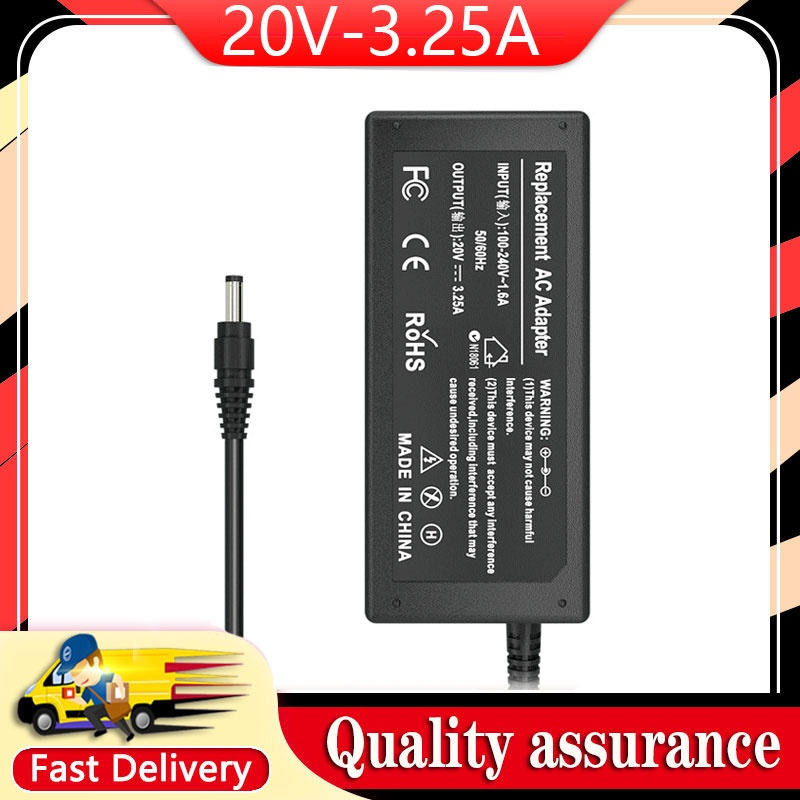 ใหม่ 20V 3.25A 65W 4.0 มม.* 1.7 มม.อะแดปเตอร์ AC สําหรับ Lenov o IdeaPad S340-14API S340 power Adapt