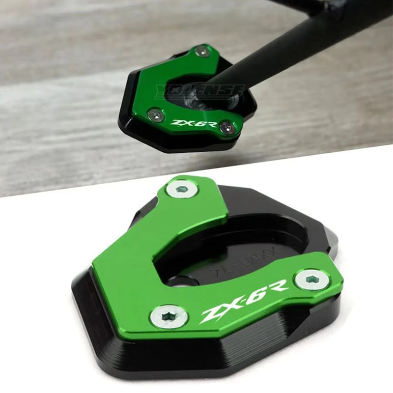 สําหรับ KAWASAKI ZX6R ZX-6R ZX 6R 2009-2023 รถจักรยานยนต์ Kickstand ขาตั้ง Extension Pad แผ่น