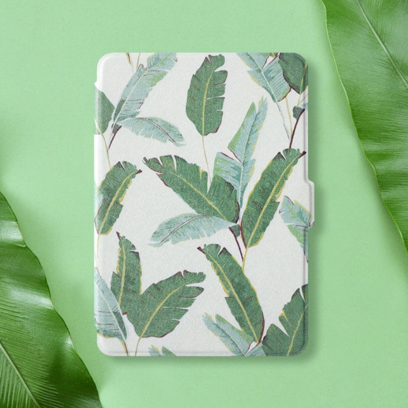 ใบสีเขียว Kindle Case Paperwhite 7th/6th/5th gen (DP75SDI) Smart Cover PW4/3/2/1 E-readers Protectiv