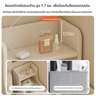 ห้องนอนขนาดเล็กข้างเตียงตู้ลิ้นชักสีขาว ตู้ข้างเตียงแคบพิเศษ สําหรับเช่าและหอพักใช้ 20/25/30 ซม.ขนาดกะทัดรัดจัดเก็บ