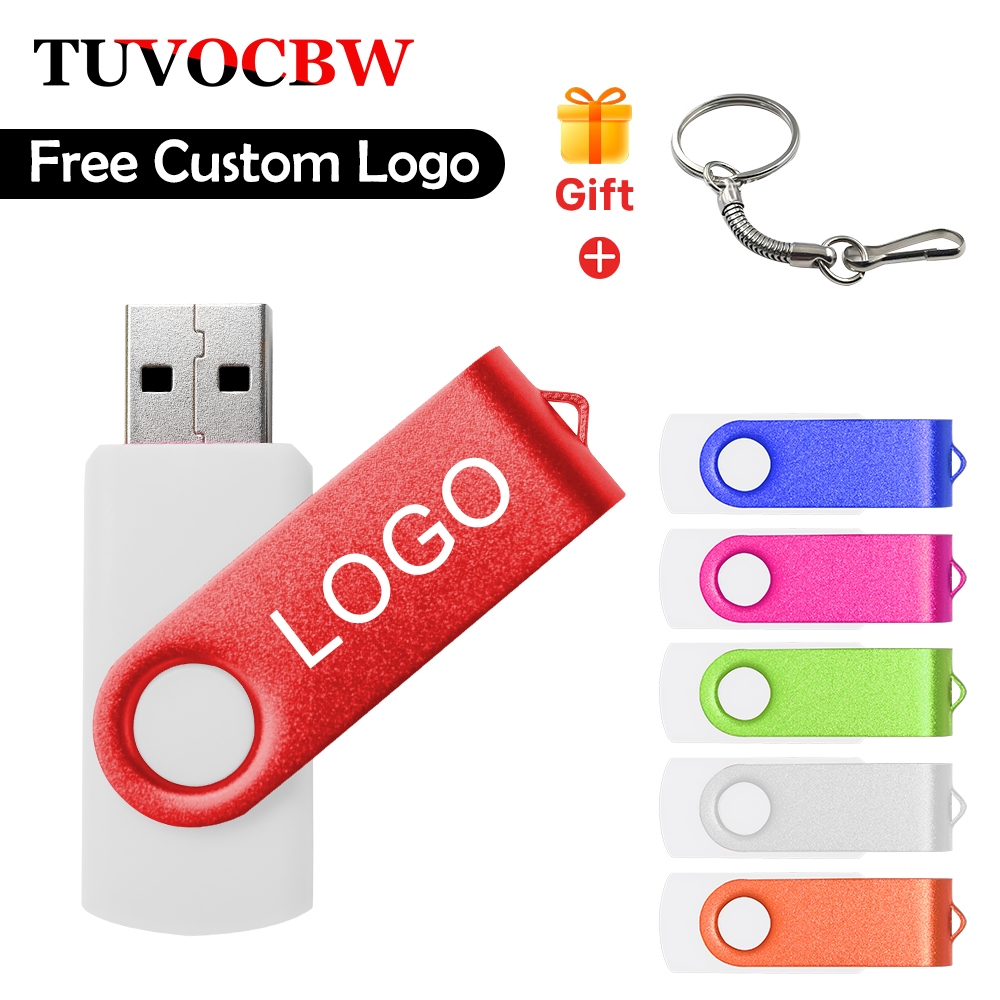 USB Flash Drive 2.0 Memory Stick 128GB 64GB 32GB 16GB ไดรฟ์แบบหมุนได้ความจุสูงสำหรับการจัดเก็บข้อมูล 8GB 4GB Pen Drive