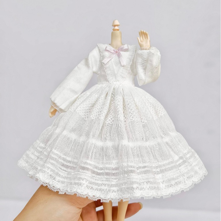 Azone, ob24, ob22 เสื้อผ้าเด็ก ผ้าเล็ก Blythe กระโปรงขนาดใหญ่ Hem ชุดเจ้าหญิง