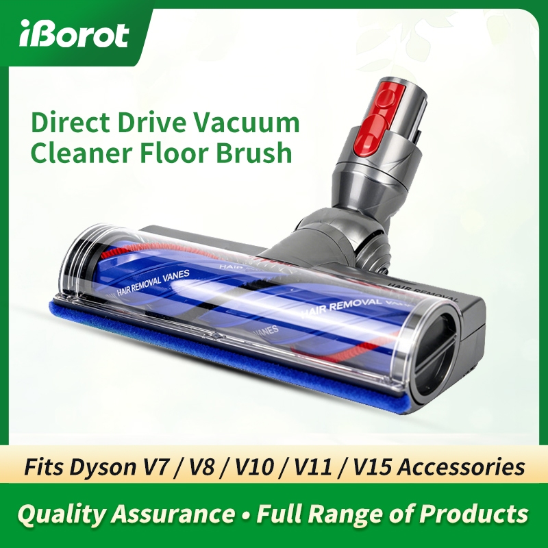 เข้ากันได้กับ Dyson V7/V8/V10/V11/V15 เครื่องดูดฝุ่นหัวดูดกลองพร้อมแปรงพื้นไดรฟ์โดยตรงป้องกันการพันกัน