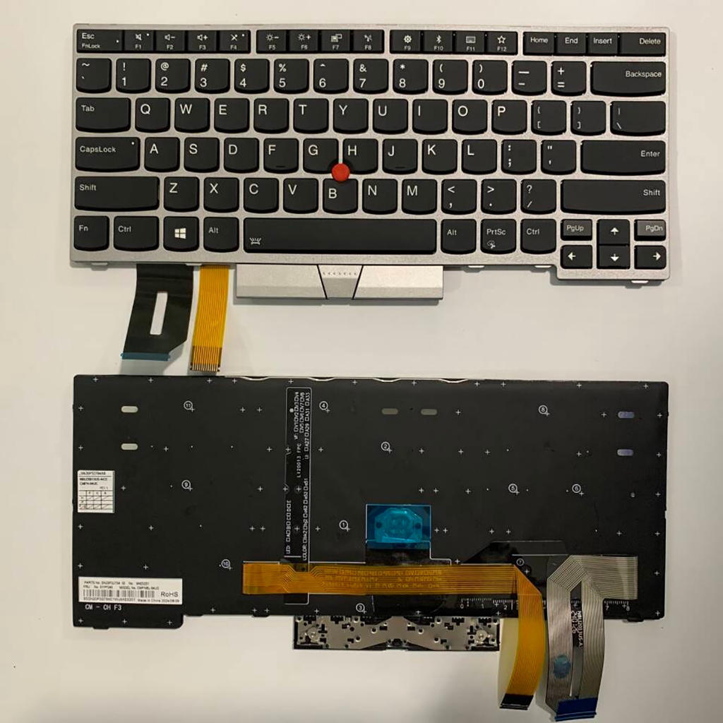 US Layout แป้นพิมพ์แล็ปท็อปสําหรับ Lenovo ThinkPad E480 T480s T490 T495 L480 L490 พร้อมจุดพร้อม back