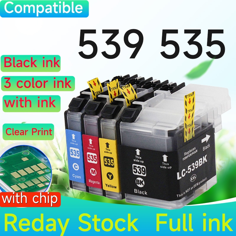 ใช้งานร่วมกับ LC 535 LC 539 หมึก LC535 LC539 หมึก LC535XL LC539XL ตลับหมึกที่รองรับ Brother DCP-J100