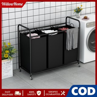 3 Grids Waterproof Dirty Clothes Laundry Basket Organizer Basket For Laundry Hamper Laundry Basket