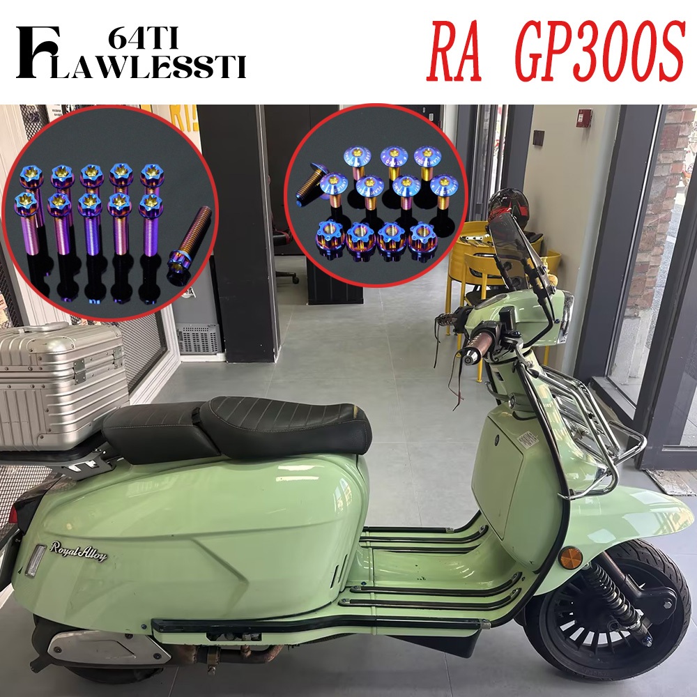 FLAWLESSTI Gr5 Titanium Bolt น้ํามันเบรกกระจก Bolt Lever Bolt ดิสก์เบรกหน้ากรองอากาศฝาครอบแบตเตอรี่ฝ