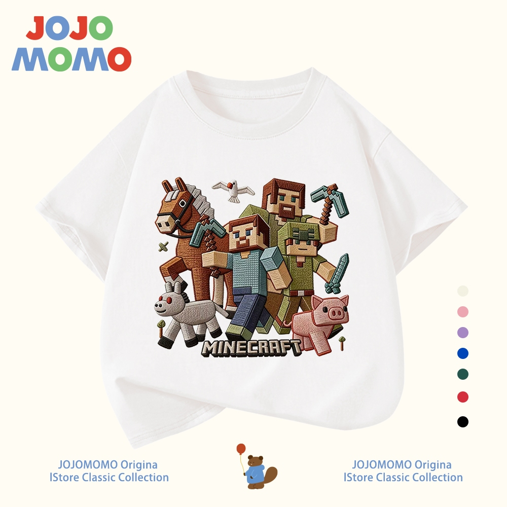 【ส่งในวันเดียวกัน】เสื้อยืดเด็ก ลายการ์ตูนน่ารัก ผ้าฝ้าย 100% ระบายอากาศดี สำหรับเด็ก 1-13 ปี