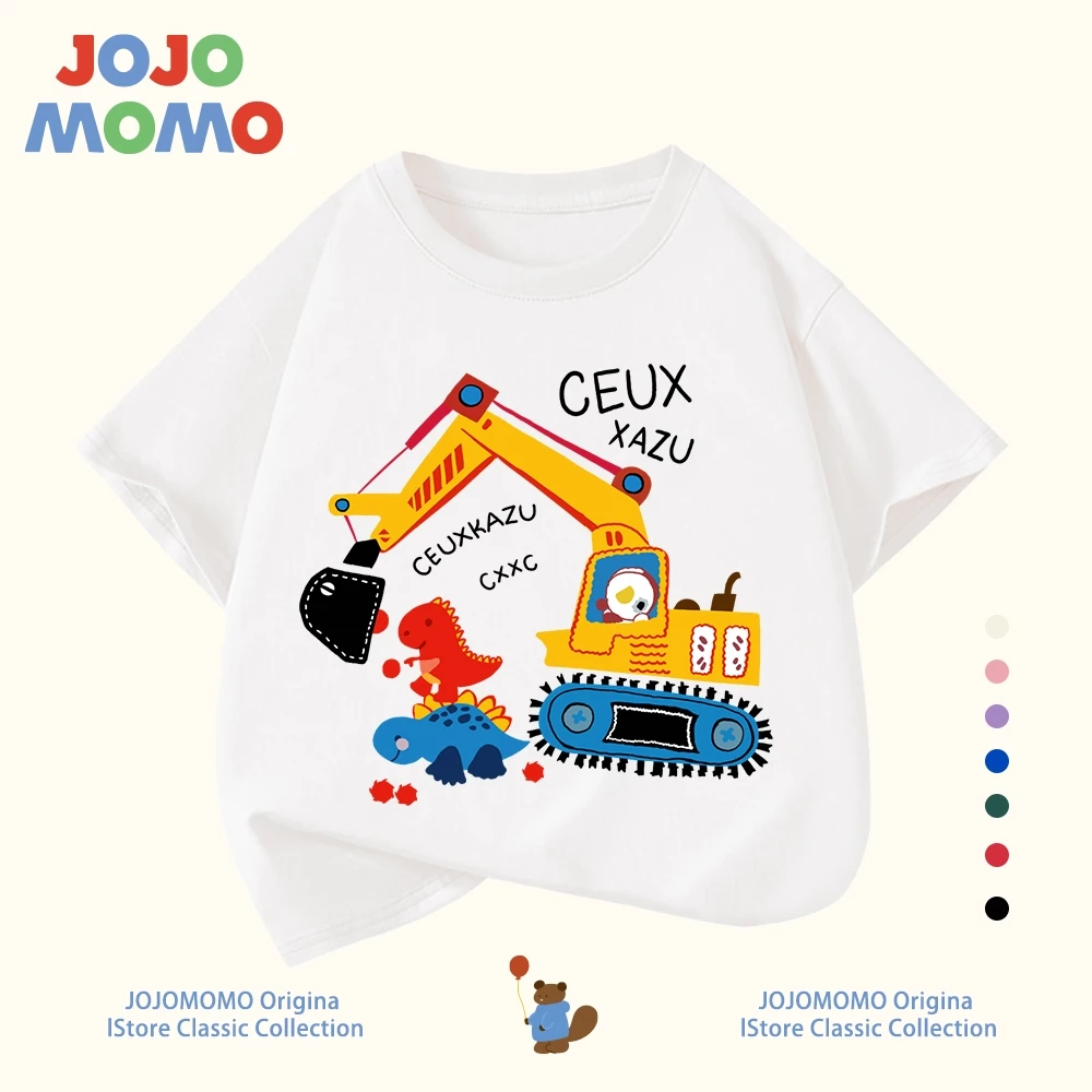 【ส่งในวันเดียวกัน】เสื้อยืดเด็ก เสื้อยืดเด็กผู้ชาย ลายการ์ตูนน่ารัก ผ้าฝ้าย 100% ระบายอากาศดี สำหรับเด็ก 1-13 ปี