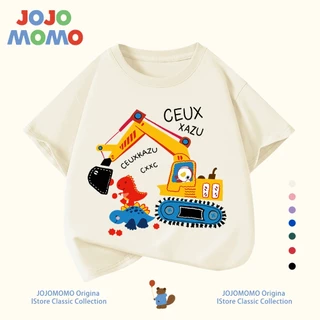 【ส่งในวันเดียวกัน】เสื้อยืดเด็ก เสื้อยืดเด็กผู้ชาย ลายการ์ตูนน่ารัก ผ้าฝ้าย 100% ระบายอากาศดี สำหรับเด็ก 1-13 ปี