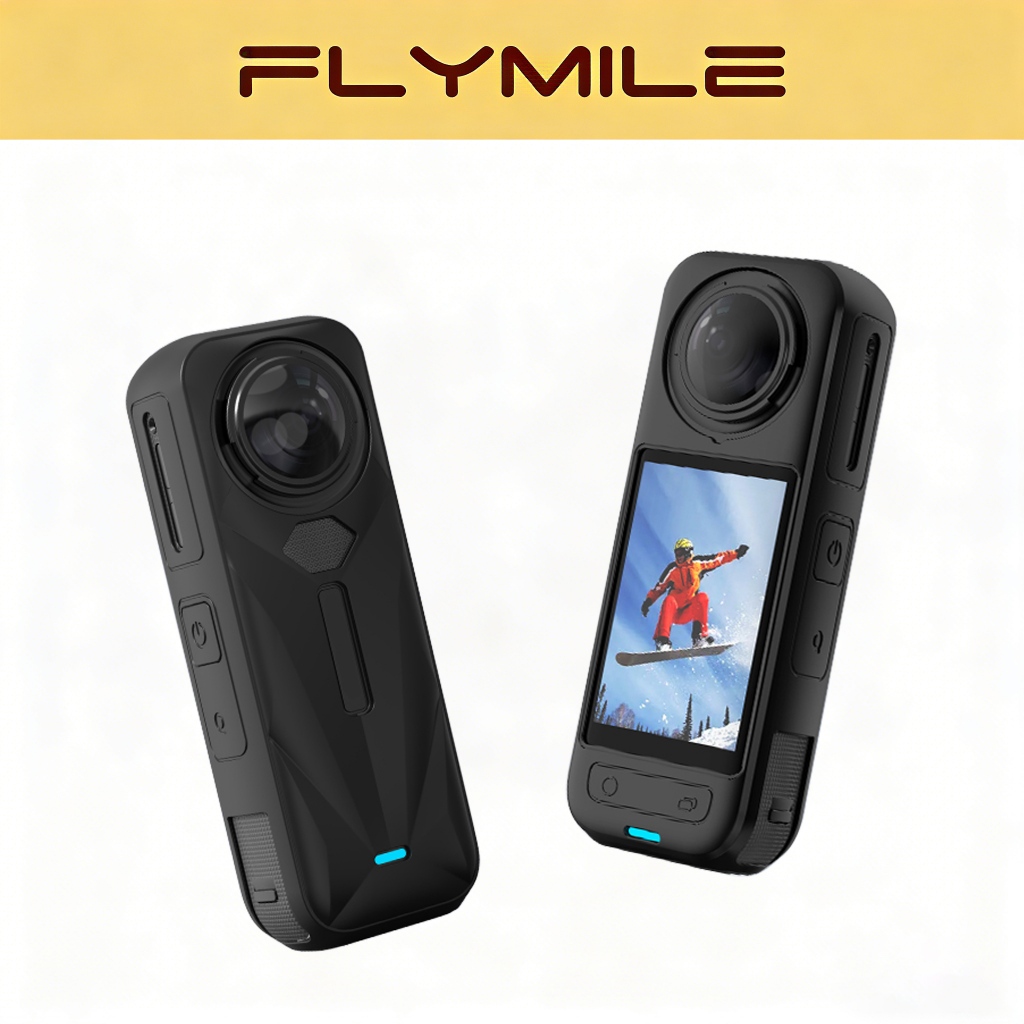 ฝาครอบเคสซิลิโคน Flymile สําหรับอุปกรณ์เสริม Insta360 X5,ตัวป้องกันรอยขีดข่วน/ยางนุ่มที่อยู่อาศัย